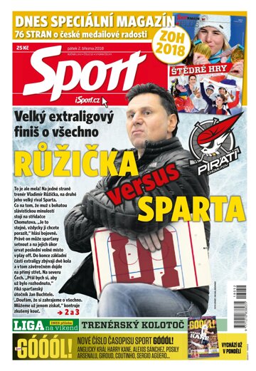 Obálka e-magazínu Sport 2.3.2018