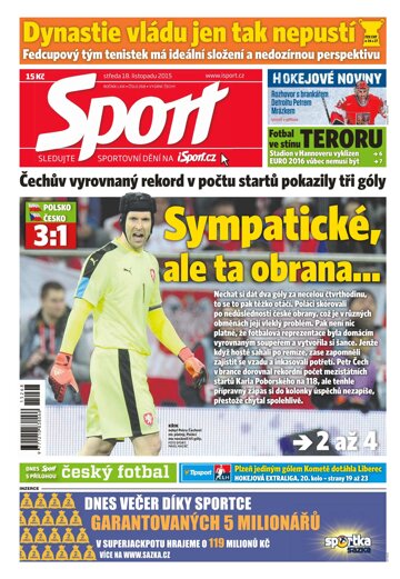 Obálka e-magazínu Sport 18.11.2015