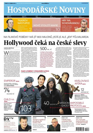 Obálka e-magazínu Hospodářské noviny 072 - 14.4.2015