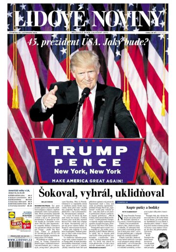Obálka e-magazínu Lidové noviny 10.11.2016