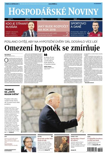 Obálka e-magazínu Hospodářské noviny 098 - 23.5.2017