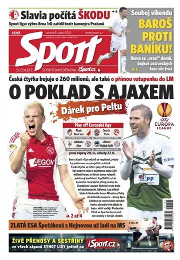 Obálka e-magazínu Sport 8.8.2015