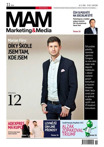 Obálka e-magazínu Marketing & Media 11 - 14.3.2016