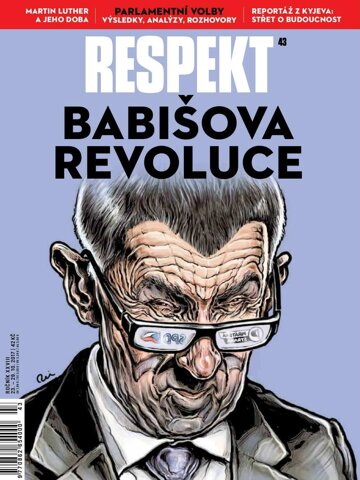 Obálka e-magazínu Respekt 43/2017