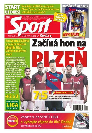 Obálka e-magazínu Sport 24.7.2015