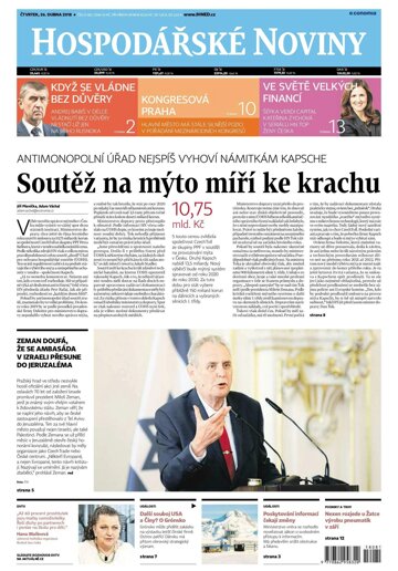 Obálka e-magazínu Hospodářské noviny 081 - 26.4.2018