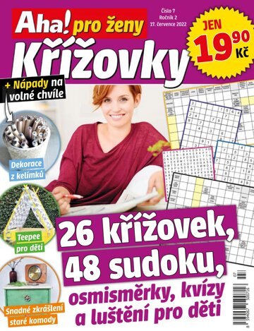 Obálka e-magazínu Aha! pro ženy křížovky 7/2022