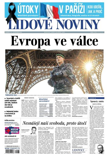Obálka e-magazínu Lidové noviny 16.11.2015