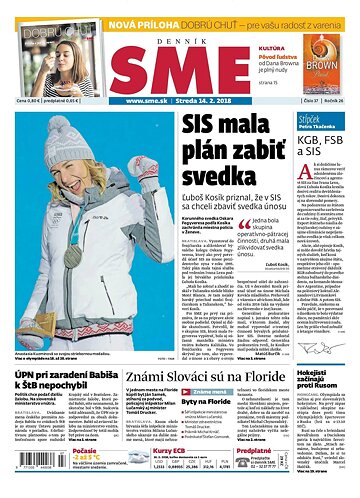 Obálka e-magazínu SME 14.2.2018