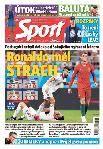 Obálka e-magazínu Sport 26.6.2018