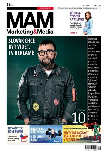 Obálka e-magazínu Marketing & Media 15 - 9.4.2018
