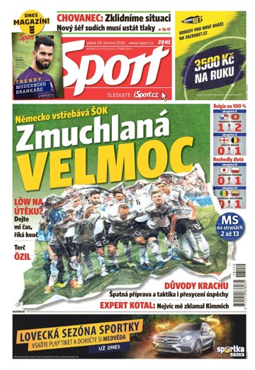 Obálka e-magazínu Sport 29.6.2018