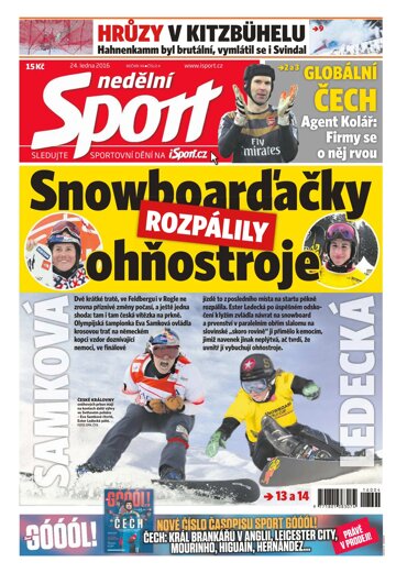 Obálka e-magazínu Nedělní Sport 24.1.2016
