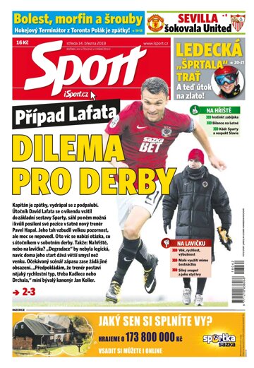 Obálka e-magazínu Sport 14.3.2018