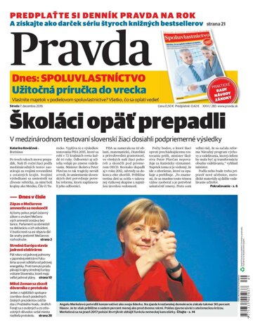 Obálka e-magazínu Pravda 7.12.2016