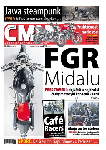 Obálka e-magazínu ČESKÉ MOTOCYKLOVÉ NOVINY 20/2016