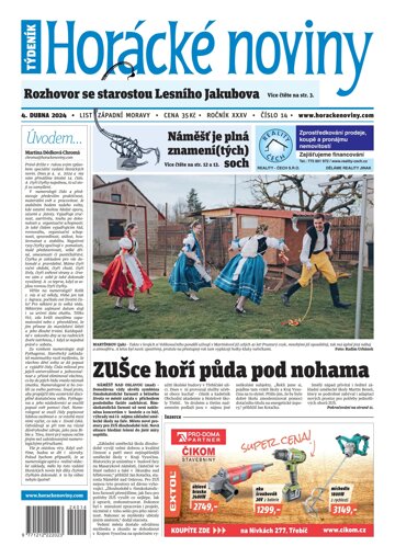 Obálka e-magazínu Horácké Noviny 14/2024