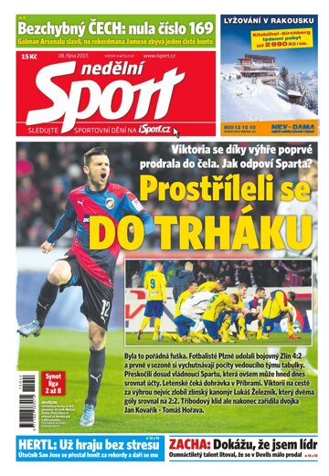 Obálka e-magazínu Nedělní Sport 18.10.2015