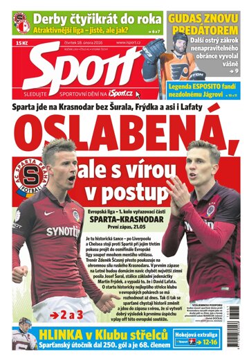 Obálka e-magazínu Sport 18.2.2016