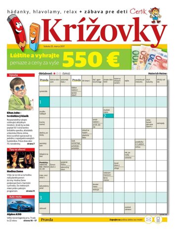 Obálka e-magazínu Krížovky 25.3.2017