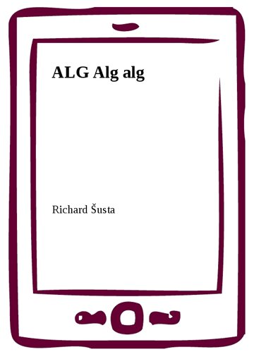 Obálka knihy ALG Alg alg
