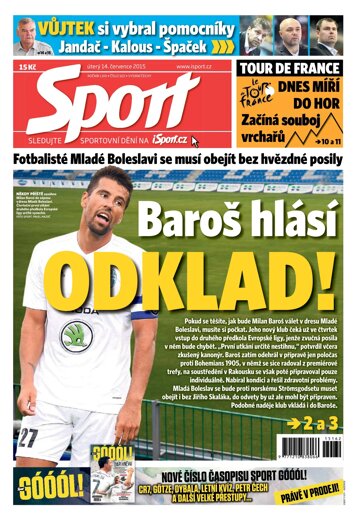 Obálka e-magazínu Sport 14.7.2015