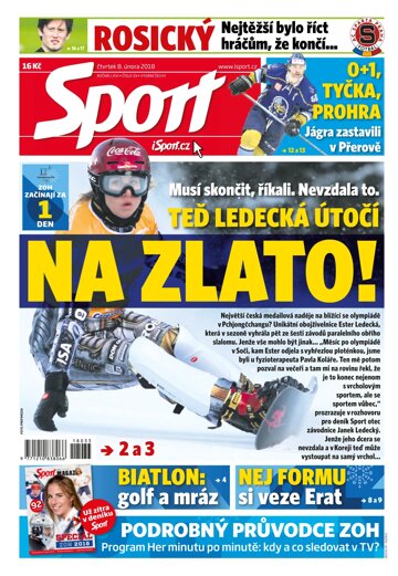 Obálka e-magazínu Sport 8.2.2018