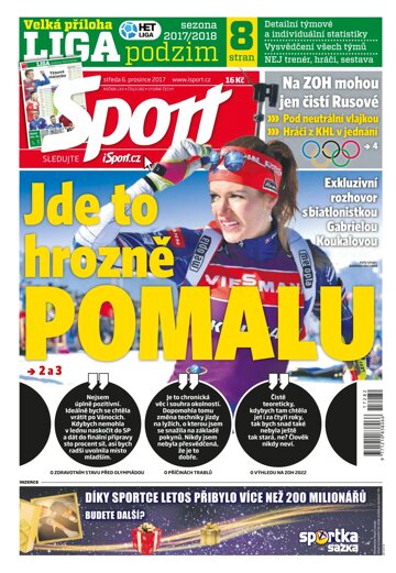 Obálka e-magazínu Sport 6.12.2017