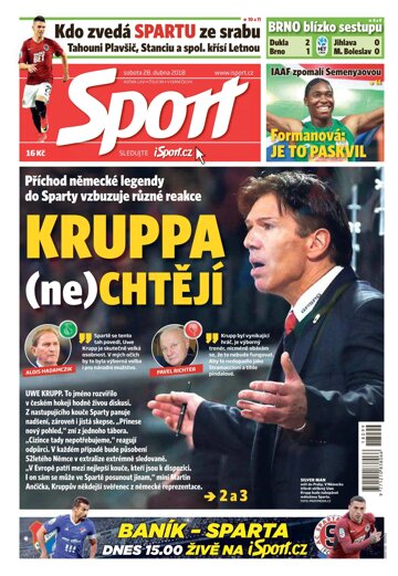 Obálka e-magazínu Sport 28.4.2018