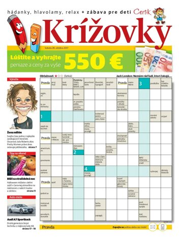 Obálka e-magazínu Krížovky 28. 10. 2017