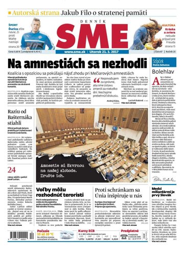 Obálka e-magazínu SME 21.3.2017