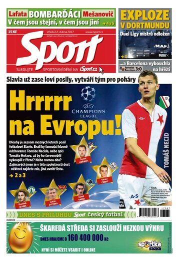 Obálka e-magazínu Sport 12.4.2017