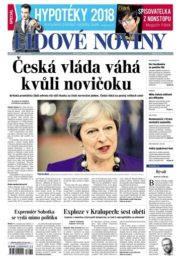 Obálka e-magazínu Lidové noviny 23.3.2018
