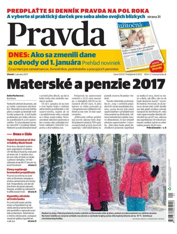 Obálka e-magazínu Pravda 3. 1. 2017