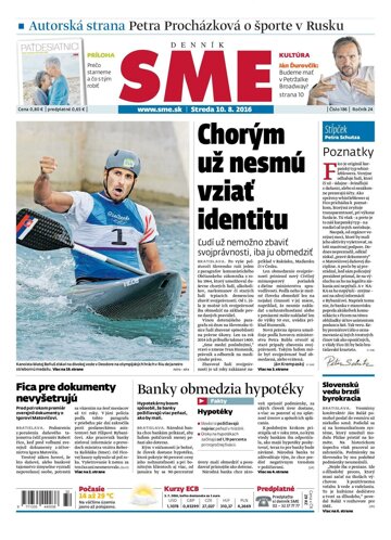 Obálka e-magazínu SME 10.8.2016
