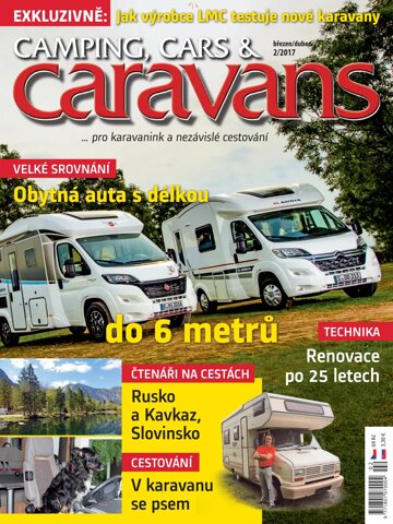 Obálka e-magazínu Camping, Cars & Caravans 2/2017