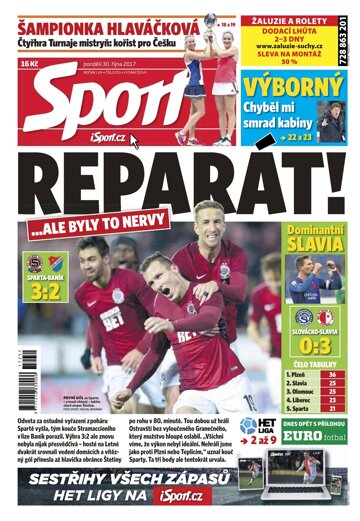 Obálka e-magazínu Sport 30.10.2017