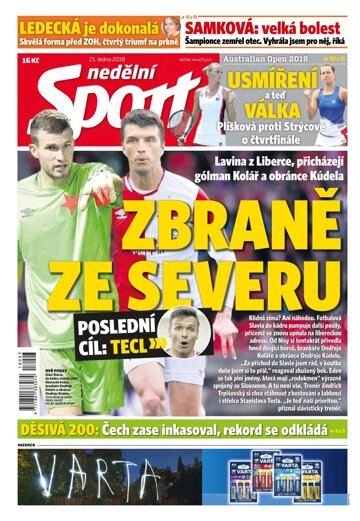 Obálka e-magazínu Nedělní Sport 21.1.2018