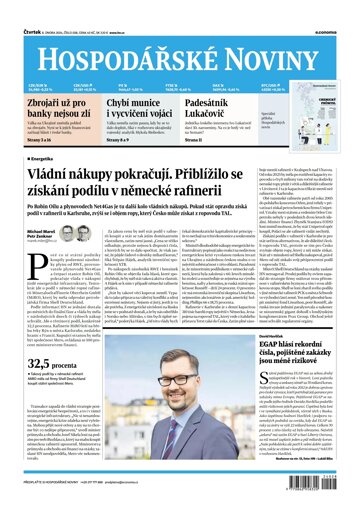 Obálka e-magazínu Hospodářské noviny 028 - 8.2.2024