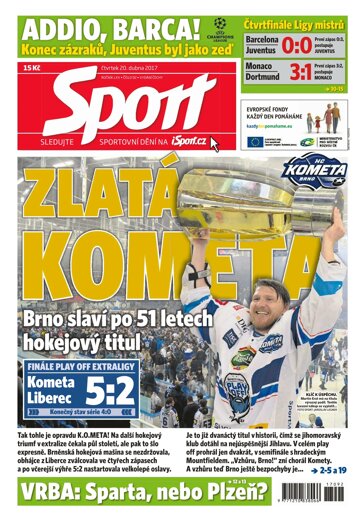 Obálka e-magazínu Sport 20.4.2017