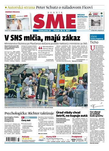 Obálka e-magazínu SME 18.8.2017
