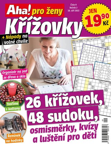 Obálka e-magazínu Aha! pro ženy křížovky 9/2022