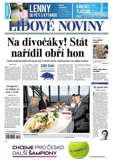 Obálka e-magazínu Lidové noviny 14.7.2017