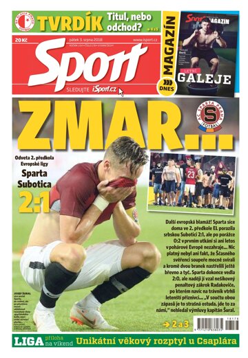 Obálka e-magazínu Sport 3.8.2018