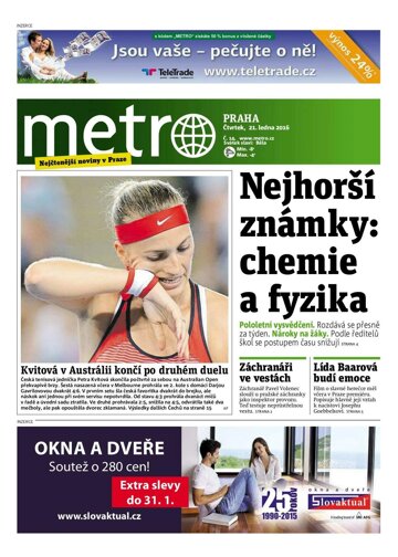 Obálka e-magazínu deník METRO 21.1.2016