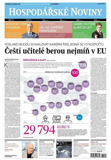 Obálka e-magazínu Hospodářské noviny 122 - 26.6.2017