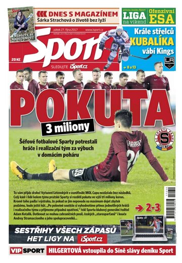 Obálka e-magazínu Sport 27.10.2017