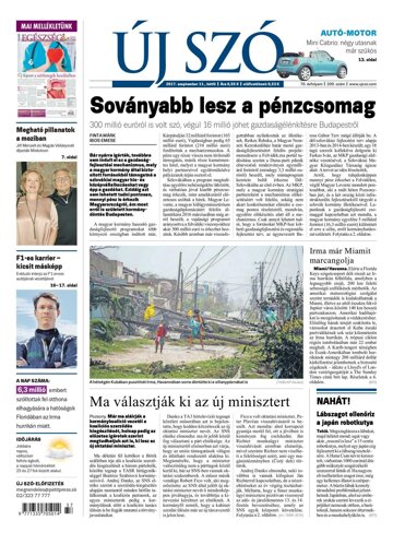 Obálka e-magazínu Új Szó 11.9.2017
