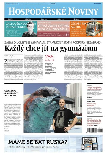 Obálka e-magazínu Hospodářské noviny 064 - 1.4.2015