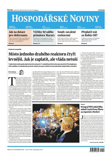 Obálka e-magazínu Hospodářské noviny 023 - 1.2.2024